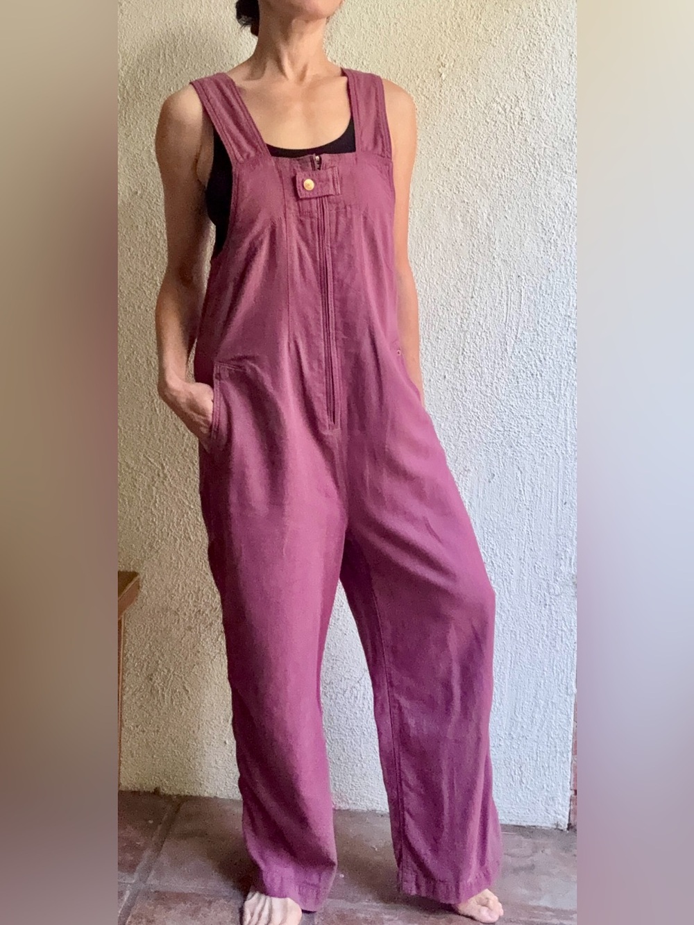 We The Free Rose-Mauve Jumpsuit, Size Small